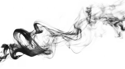 Wispy flowing smoke on a transparent background, PNG image, PNG file.