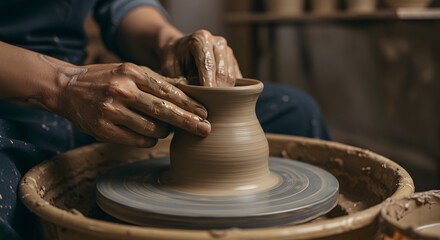 Crafting Clay The Art of Pottery on a Potter's Wheel