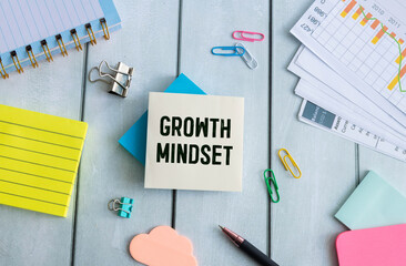 Grow positive thoughts symbol. Concept words Grow positive thoughts on blocks.