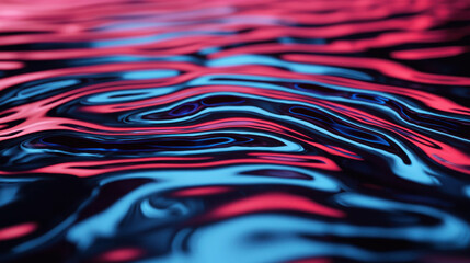 Abstract colorful ripples of water surface with vibrant shades of blue and red creating a stunning visual texture and depth in a modern design sense