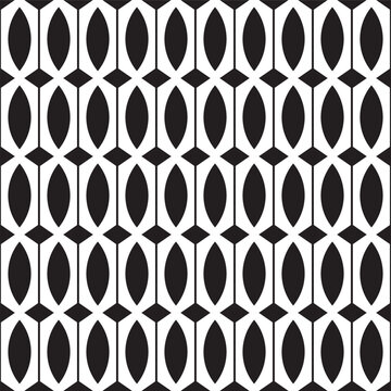Seamless vintage abstract geometric decorative curve pattern