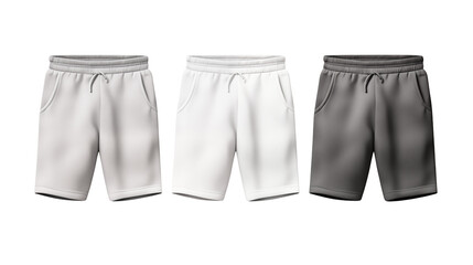 Versatile Sweatshorts Mockup Design Template for Branding on white and transparent Background