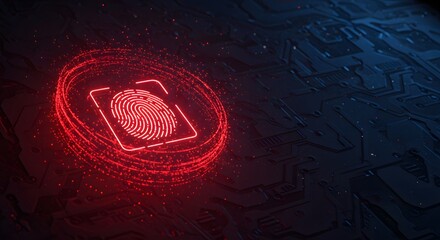 An abstract, futuristic, red energy core or portal swirling in the dark