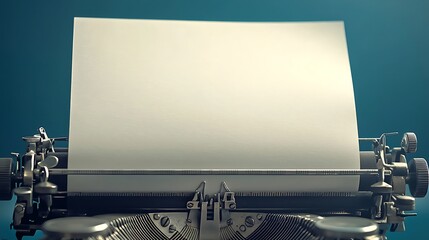 Blank paper on vintage typewriter
