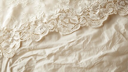 Obraz premium Cream colored lace fabric background