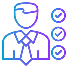 Competence gradient color icon