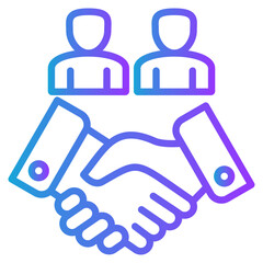 Negotiation gradient color icon