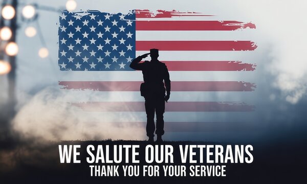 Saluting soldier american flag tribute patriotism veterans military