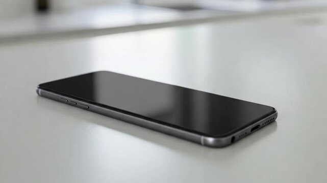 smartphone on the white table