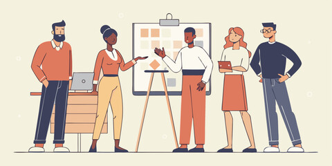 Diverse Team Collaboration Brainstorming and Creative Project Planning