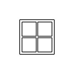 Window line icon on white background.