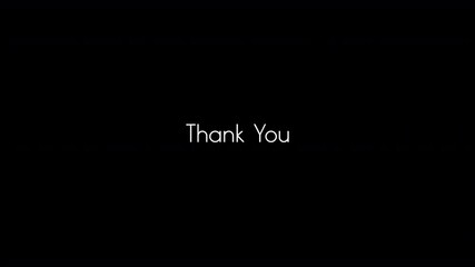 Elegant Thank You Text Animation with Alpha Channel for Video Outros