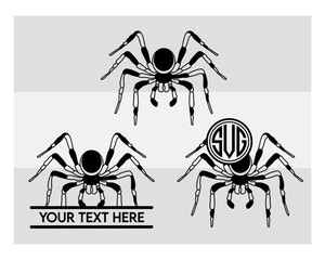 Spider SVG Silhouette Bundle, Spider Silhouette, Tarantula Svg, Animal Svg, Recluse spider Svg, Spider Png, Spider Svg Images, Cut Files