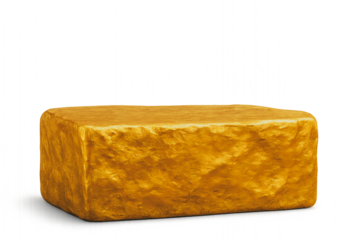 Podio de bloque dorado para productos