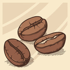 Obraz premium coffee beans vector