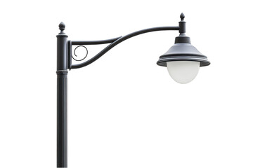 Street lamp post isolated on white or transparent background