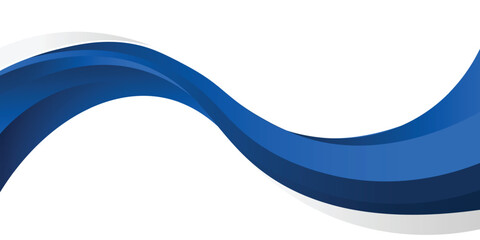 modern blue gradient curve wave for presentation banner on white background