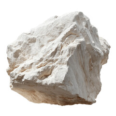 Rough-Hewn Limestone Boulder - Isolated on White