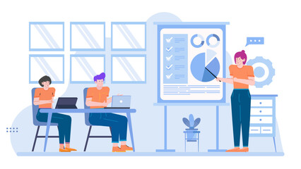 Title Presentation about business data. This asset is ideal for presentations, reports, websites, and promotional materials related to data analysis and business trends.