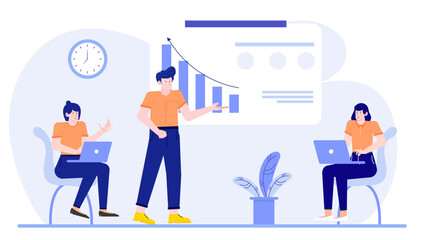 Team of people collaborating and brainstorming, suitable for team building, teamwork, business strategies, corporate projects, and office environments.
