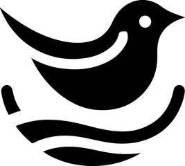 vector illustration of flying bird symbol logo icon for sacred peace mascot and company in humanitarian field