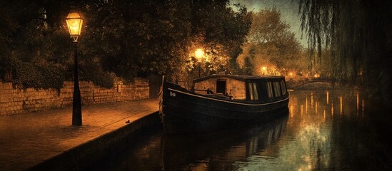 Canal boat at night (1)