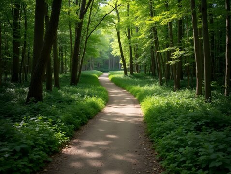 Winding Path in the Woods