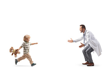 Doctor father meeting his son