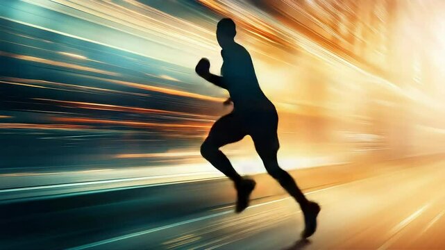 Person running high speed