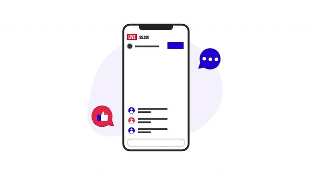 Digital influencers animation vector followers on Instagram through comments and likes. Suitable for social media marketing or influencer content creation.