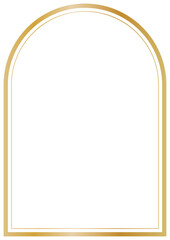 金色　フレーム　窓の形　上が半円　高級感　シンプル