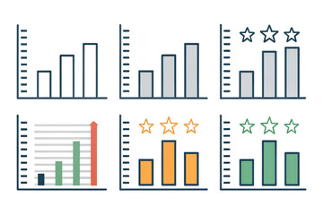 Bar chart icons PNG Image