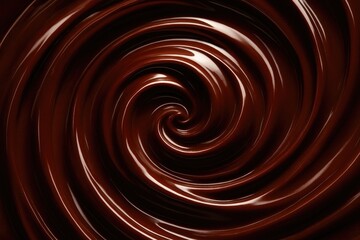 A rich, glossy swirl of melted chocolate, perfect for desserts and culinary inspiration.