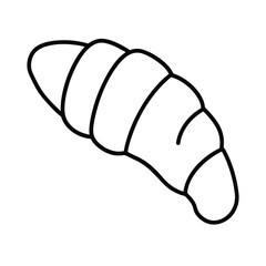Simple line drawing of a delicious croissant pastry