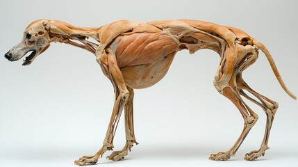 Anatomical dog, musculature, skeleton