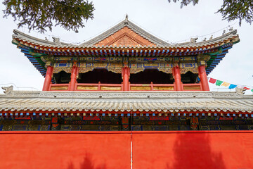 Fototapeta premium Fuhui Temple, Kalaqin Banner, Chifeng, Inner Mongolia, China