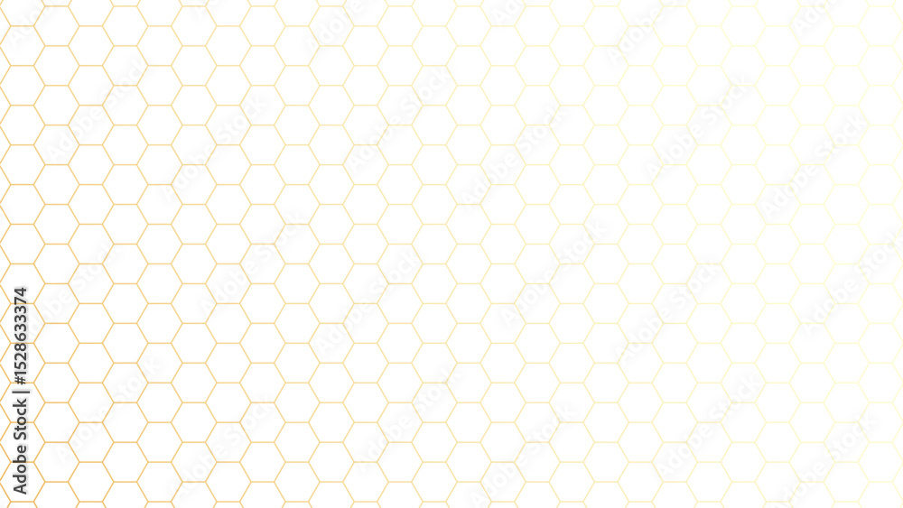 Aufkleber golden cube hexagon shape isolated on transparent background. hexagon pattern. honeycomb seamless te