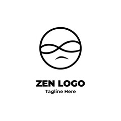 Zen logo, meditative brush stroke, clean enso circle, spiritual balance symbol, abstract minimalist design for healing brand, yoga theme, and clarity logo