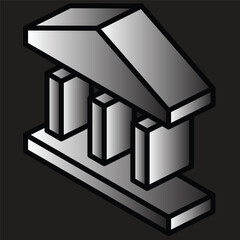 Account balance icon in flat style. Wallet, dollar sign, and money symbols representing finance, banking, savings, or digital payment concepts.