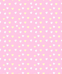 seamless pink background with mini heart vector illustration
