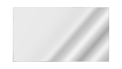 Obraz premium clear glass or acrylic plate on transparent background. Acrylic and glass texture with glares and reflection. Realistic glass window in rectangle frame,Ideal for showcasing objects or designs. 