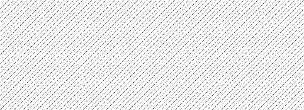 Seamless thin slash line pattern. Repeated diagonal lines background. Black and white angled linear wallpaper. Abstract tilted slanted stripes backdrop. Repeating oblique strip texture. Vector