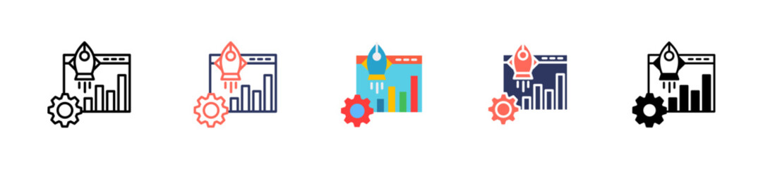 Fototapeta premium Web Optimization multiple icon
