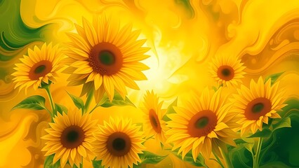 Fototapeta premium yellow flowers background