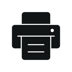 Solid fax icon in glyph style, perfect for classic office tools and communication design.