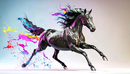 Fototapeta premium caballo, animal, café, administrar, chacras, retrato, pintura, mamífero, naturaleza, padrillo, ecuestre, blanco, yegua, hermoso