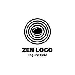 Zen logo, clean enso brush, minimalist peace circle, balanced stroke symbol, meditative art for healing center, brand guide, and inner clarity logo
