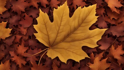 autumn leaf falling revealing intricate leaf vein generated by AI