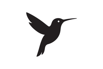 Fototapeta premium Hummingbird Beat silhouette vector with white background