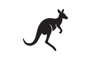Kangaroo Kick icon silhouette vector with white background